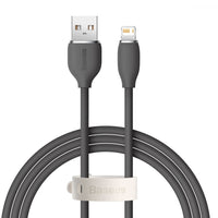Thumbnail for Jelly Liquid Silica Gel Fast Charging Data Cable USB to iP 2.4A 1.2m - Black