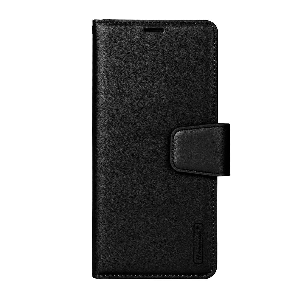 Hanman PU Flip Leather Wallet Case for Samsung Galaxy A17 5G A176B - Black