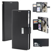 Thumbnail for samsung-galaxy-s24-ultra-leather-wallet-flip-case-cover-black-166482 Black