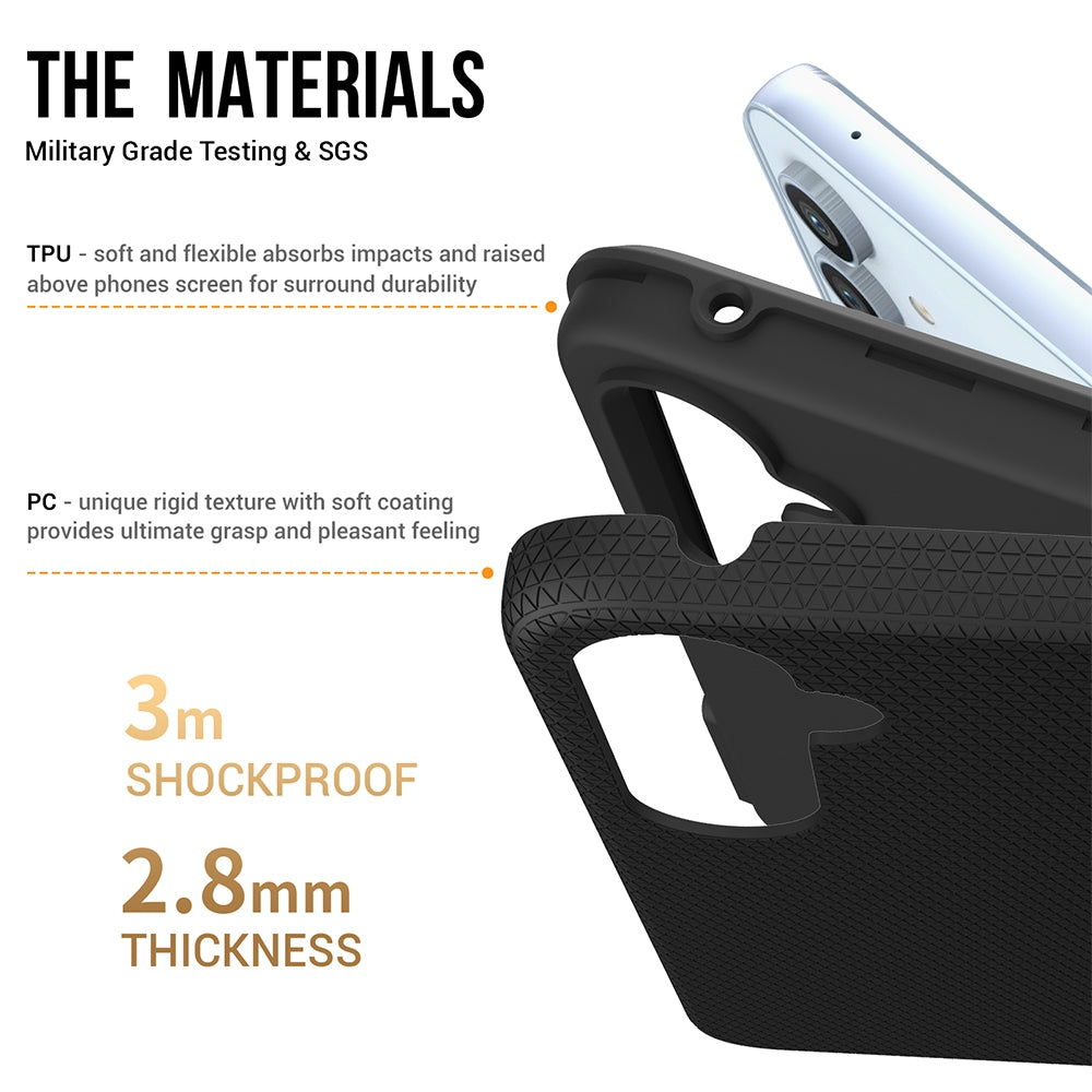 Samsung Galaxy A54 Heavy-Duty Armor Case Cover - Black