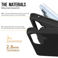 Thumbnail for Samsung Galaxy A54 Heavy-Duty Armor Case Cover - Black