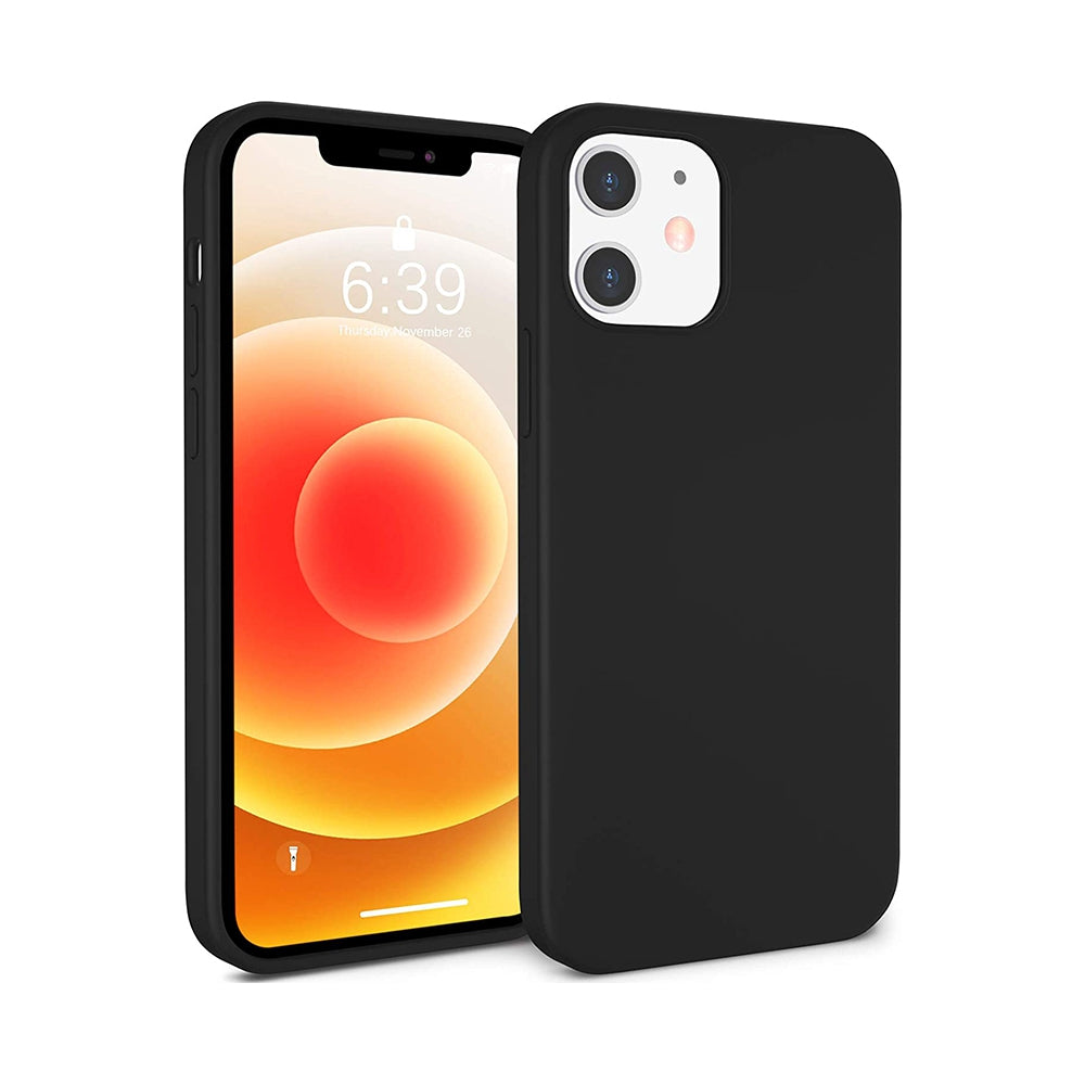 iphone-12-pro-max-premium-silicone-case-cover-black-21021 Black