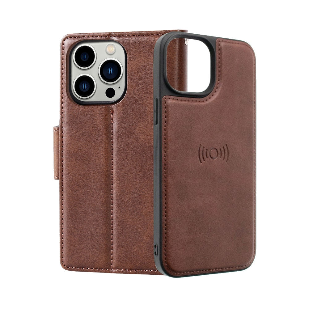 iphone-15-pro-leather-wallet-flip-magsafe-case-cover-black-23815 Black