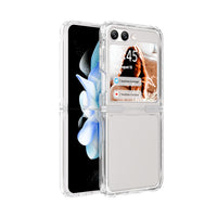 Thumbnail for Samsung Galaxy Z Flip5 Leather Wallet Flip Case Cover - Clear