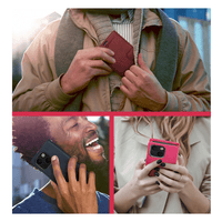 Thumbnail for iPhone 15 Pro Flip Diary Case Cover with Card Holder - Convertible to Media Stand, Magnetic Clasp Closure, Drop Tested, Soft and Strong PU Leather with Front Screen Cover  - Red