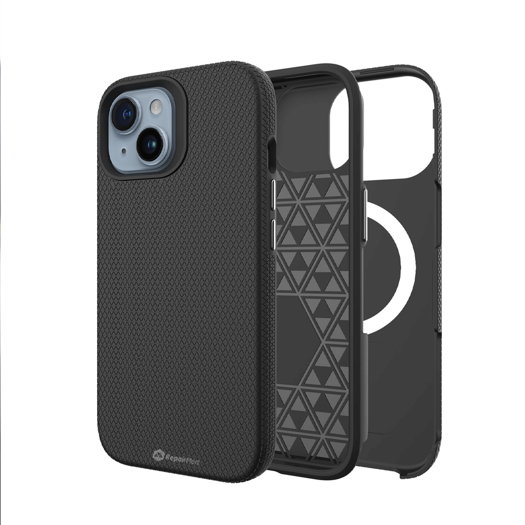 iPhone 15 Plus Compatible Case Cover Shockproof Rugged Case Compatible With Magsafe Technology - Black