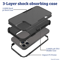 Thumbnail for iPhone 13 Pro Compatible Case Cover With Premium Shockproof Heavy Duty Armor - Navy