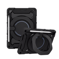 Thumbnail for Compatible With iPad 10.2 (2019) / (2020) / (2021) Heavy Duty Shockproof Case Cover - Black