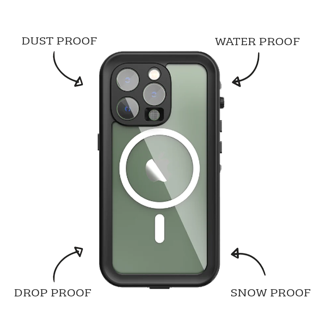 iPhone 14 Pro Tough Full Waterproof Case Cover: IP68 Rated, Wear & Shock-Resistant, and MagSafe Compatible