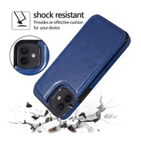 Thumbnail for Back Flip Leather Wallet Cover Case for iPhone 12 - Black