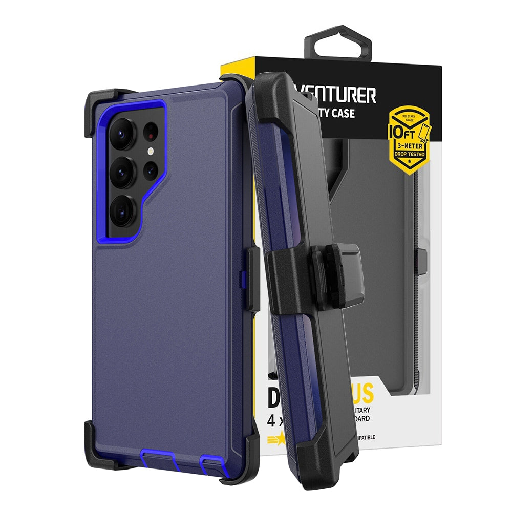 Samsung Galaxy S24 Ultra Heavy-Duty Armor Case Cover - Black