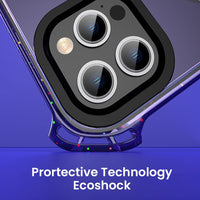 Thumbnail for Bounce Impact Clear Shockproof Magnetic Cover Case for iPhone 15 Pro-Clear - Black