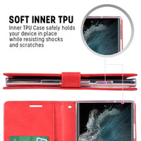 Thumbnail for Samsung Galaxy S24 Ultra Leather Wallet Flip Case Cover - Black