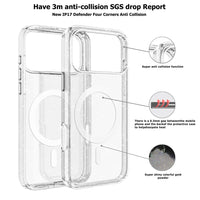 Thumbnail for iPhone 17 Clear Shockproof MagSafe Case Cover - Black
