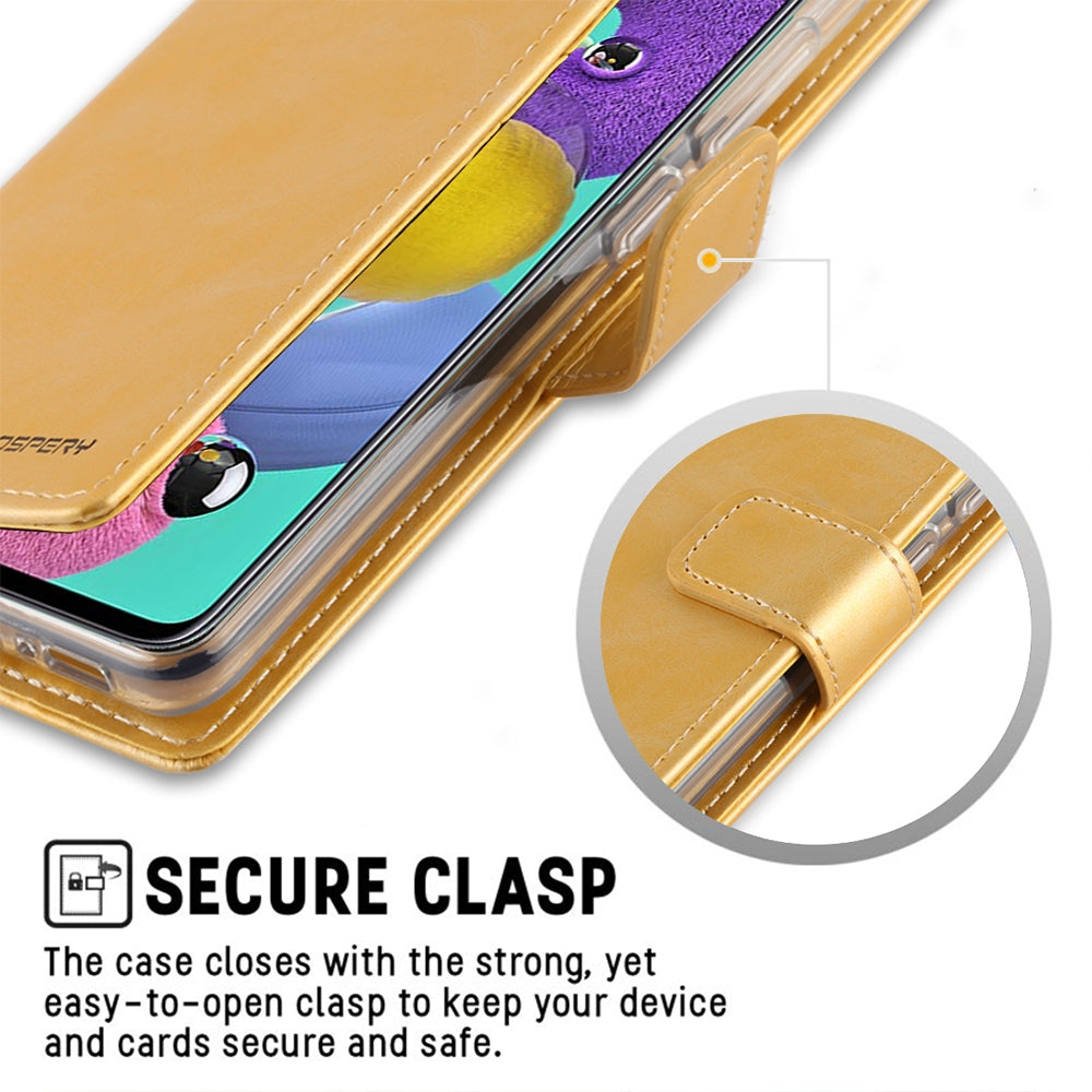 Samsung Galaxy S21 FE Leather Wallet Flip Case Cover - Black