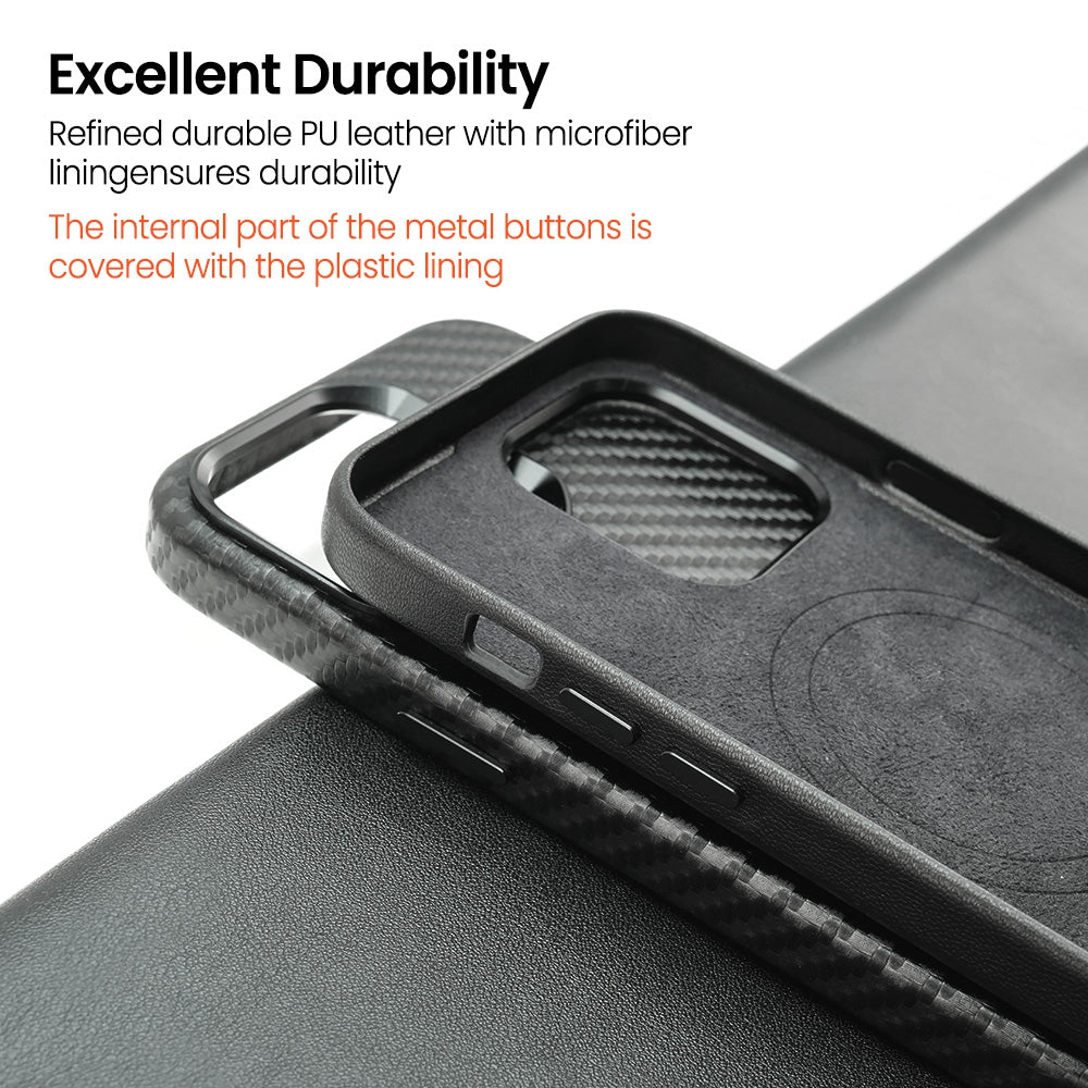 iphone-15-pro-leather-wallet-flip-magsafe-case-cover-black-166330 Black