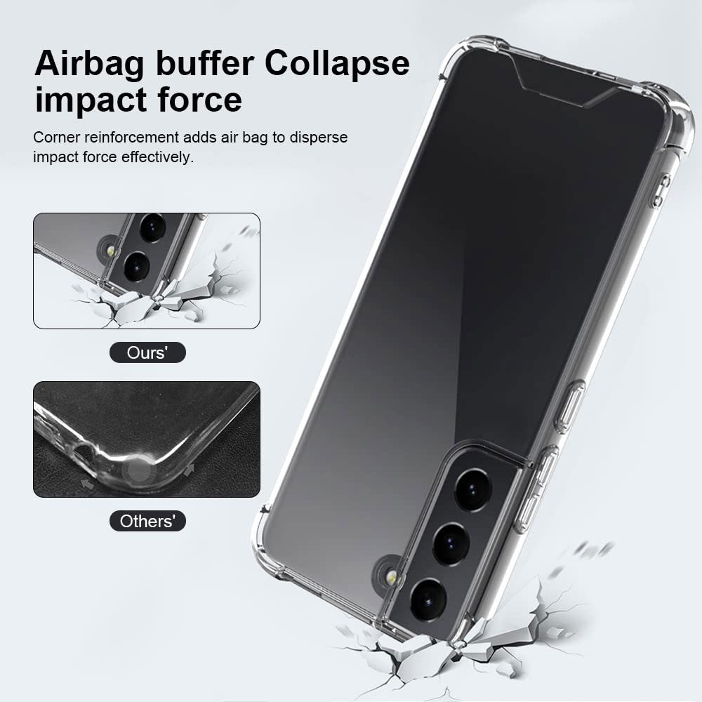 Samsung Galaxy S22 Plus Clear Shockproof Case Cover - Clear