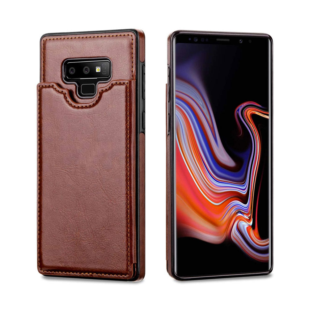 Back Flip Leather Wallet Case Cover for Samsung Galaxy Note 9 - Black