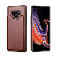 Thumbnail for Samsung Galaxy Note 9 Leather Wallet Flip Case Cover - Black