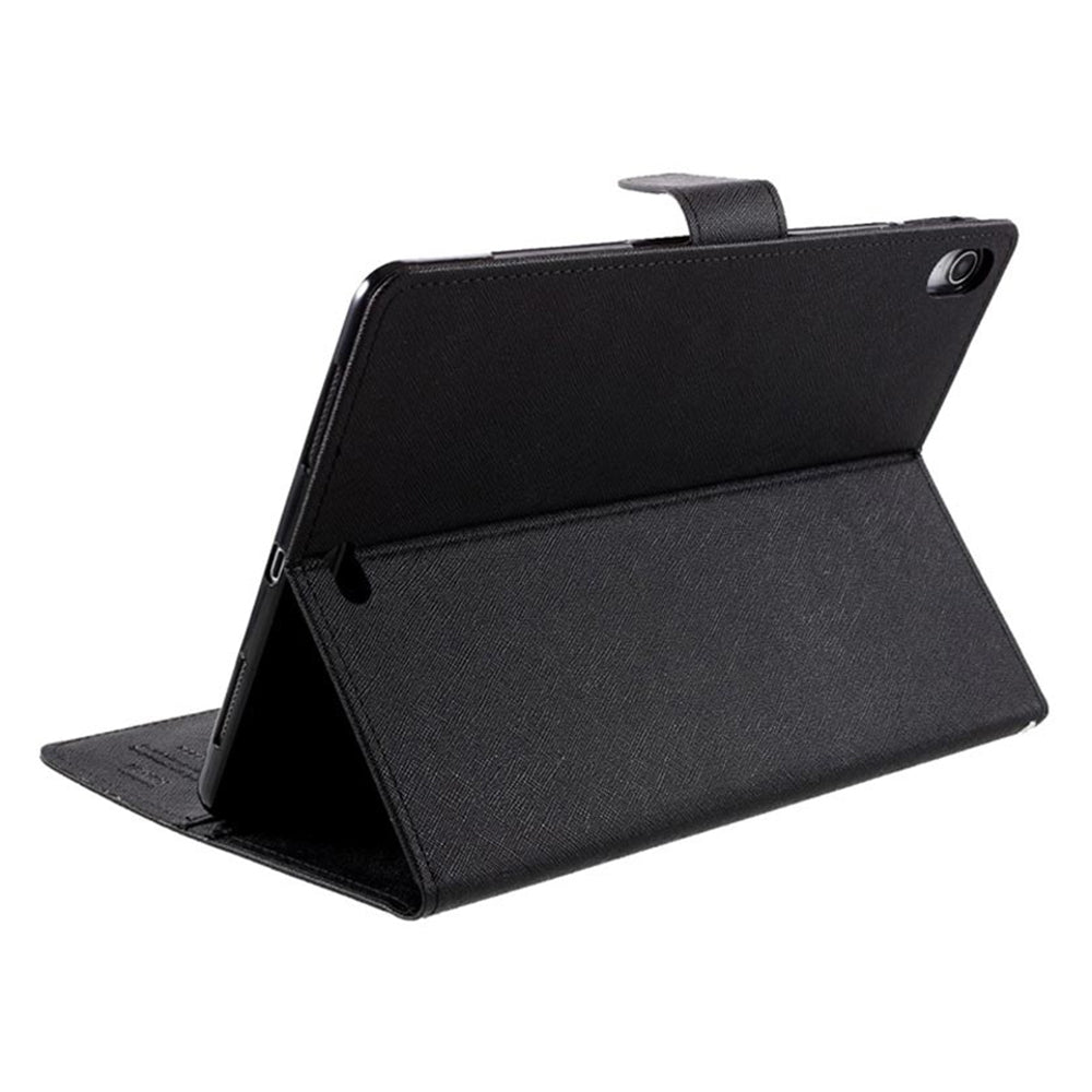 ipad-air-2020-leather-wallet-flip-case-cover-black-21347 Black