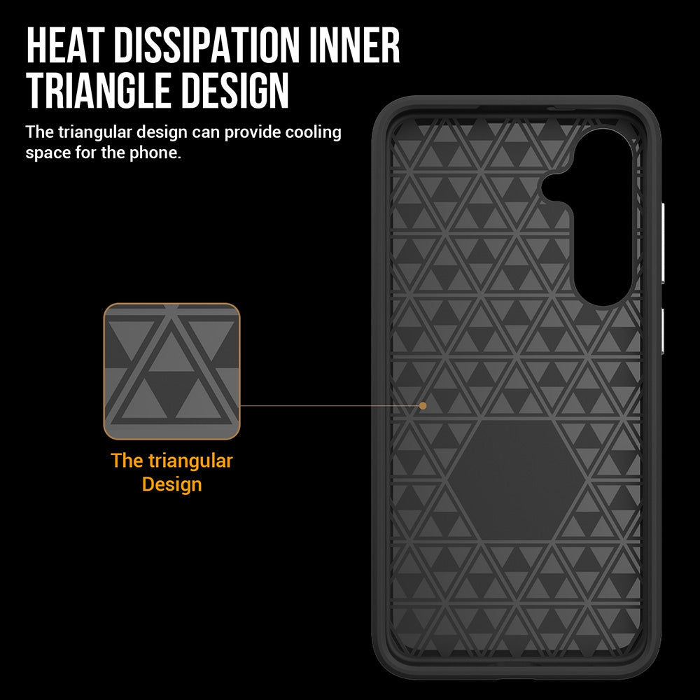 Samsung Galaxy S24 Heavy-Duty Armor Case Cover - Black
