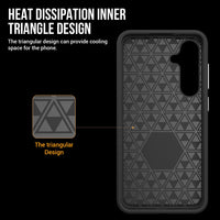 Thumbnail for Samsung Galaxy S24 Heavy-Duty Armor Case Cover - Black