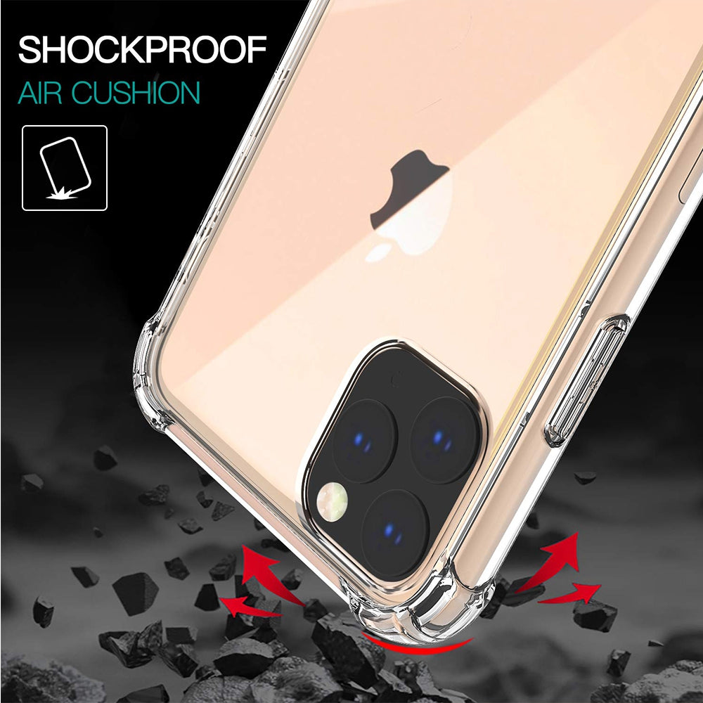 iPhone 11 Pro Max Clear Shockproof Case Cover - Clear