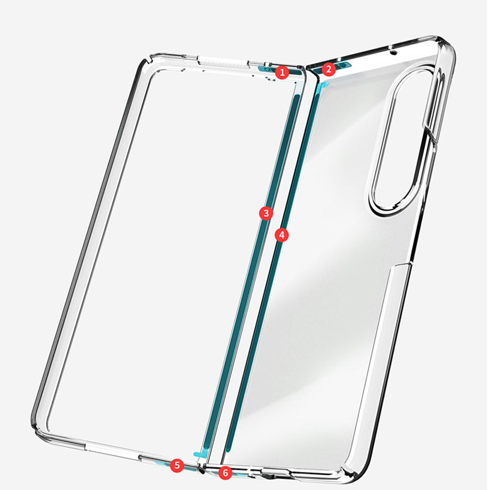 Samsung Galaxy Z Fold4 Clear Shockproof Case Cover - Clear
