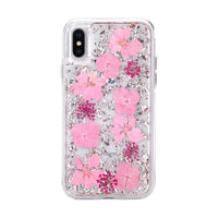Thumbnail for Dried Flower Bling Gold Foil Clear Case Cover for iPhone X / XS - Gold