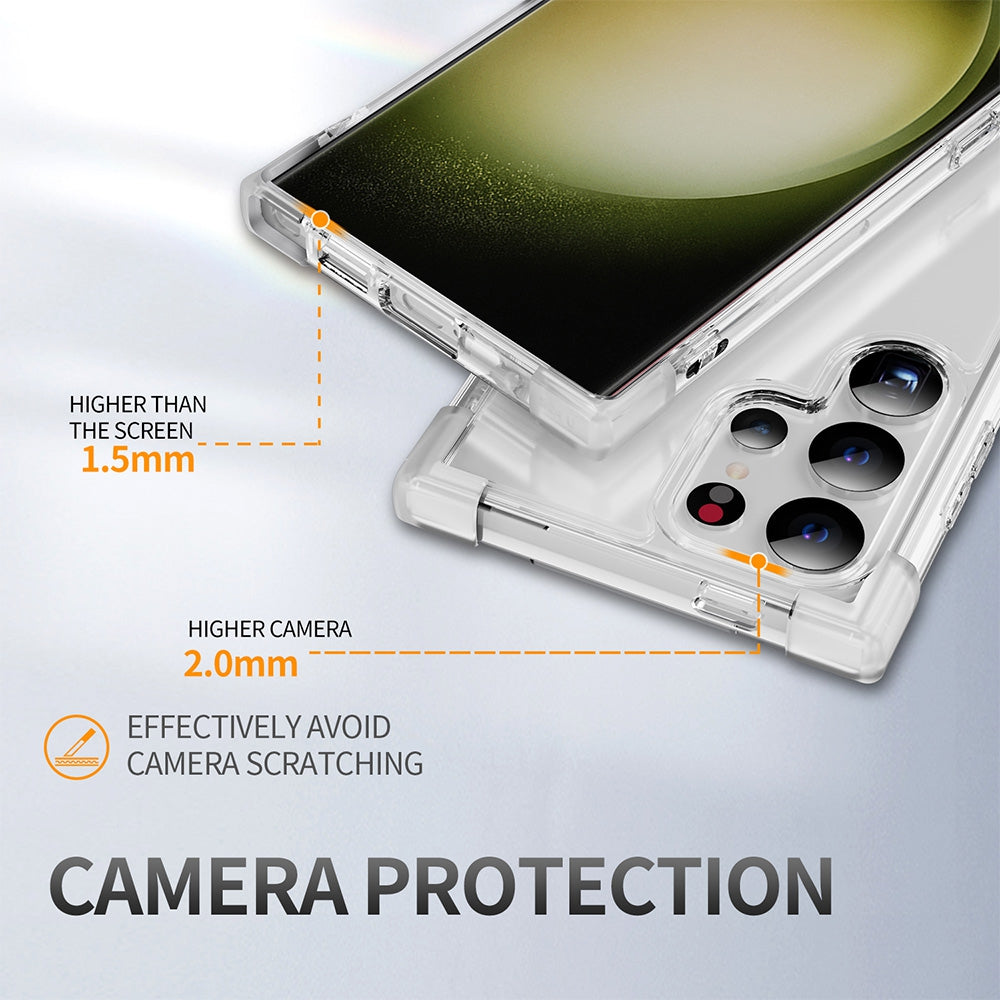 Anti-Shock Space Protective Clear Case Cover for Samsung Galaxy S24 Ultra - Transparent