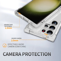 Thumbnail for Anti-Shock Space Protective Clear Case Cover for Samsung Galaxy S24 Ultra - Transparent