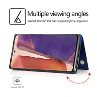 Thumbnail for Back Flip Leather Wallet Cover Case for Samsung Galaxy Note 20 Ultra - Black