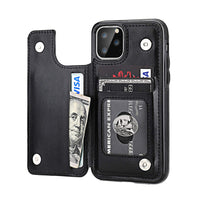 Thumbnail for iPhone 11 Pro Max Leather Wallet Flip Case Cover - Rose Gold