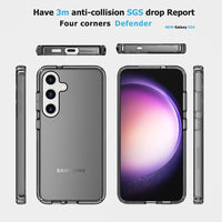 Thumbnail for Samsung Galaxy S24 Clear Shockproof Case Cover - Black
