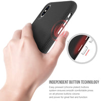 Thumbnail for iPhone X Heavy-Duty Armor Case Cover - Black