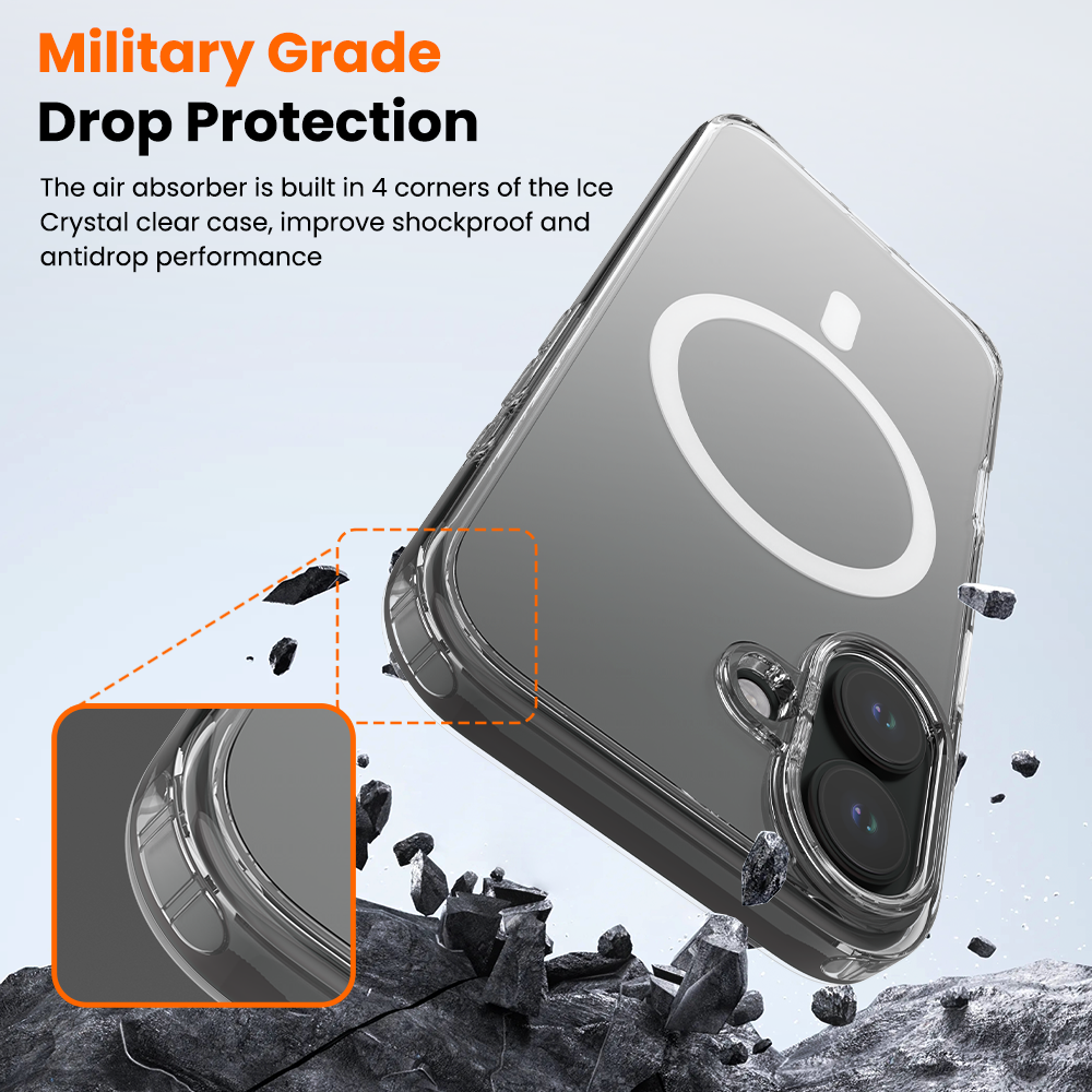 iPhone 17 Clear Shockproof MagSafe Case Cover