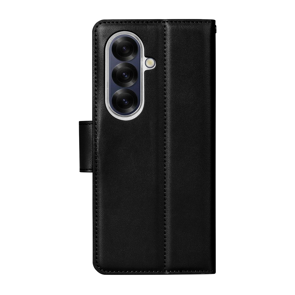 Hanman PU Flip Leather Wallet Case for Samsung Galaxy A17 5G A176B - Black