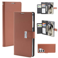Thumbnail for Samsung Galaxy S24 Ultra Leather Wallet Flip Case Cover - Black