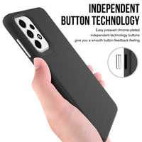 Thumbnail for Samsung Galaxy A73 Heavy-Duty Armor Case Cover - Black