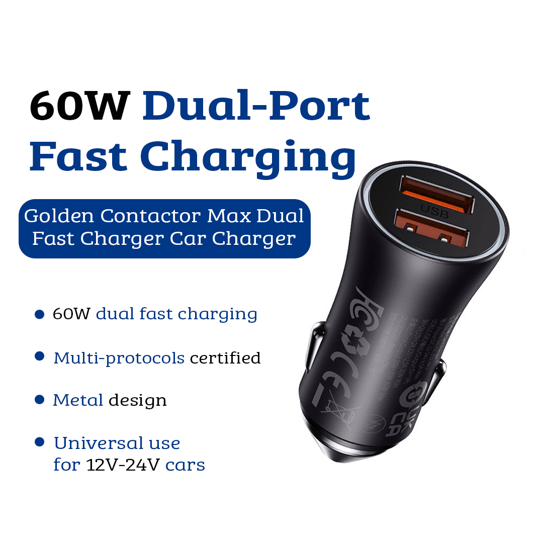 Dual Fast Charger U+U 60W - Experience Ultimate Charging Performance-Blue