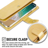 Thumbnail for iphone-11-pro-max-leather-wallet-flip-case-cover-gold-21358 Gold