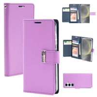 Thumbnail for samsung-galaxy-s25-plus-leather-wallet-flip-case-cover-purple-166967 Purple