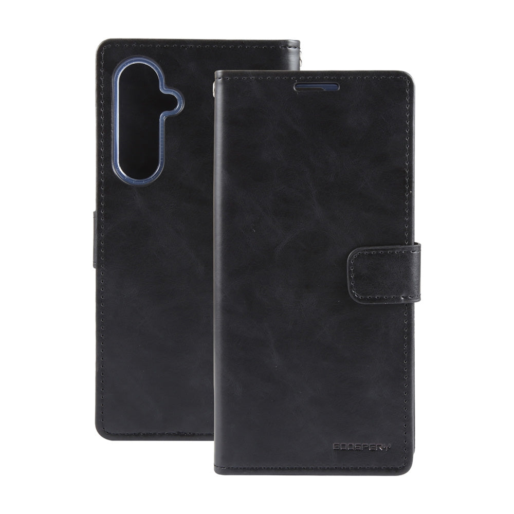 Samsung Galaxy S23 FE Leather Wallet Flip Case Cover - Black