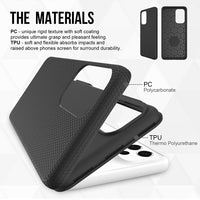 Thumbnail for Samsung Galaxy A73 Heavy-Duty Armor Case Cover - Black