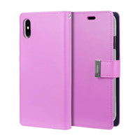 Thumbnail for iPhone X Leather Wallet Flip Case Cover - Black