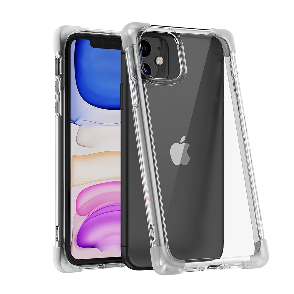 Anti-Shock Space Protective Clear Case Cover for iPhone X / XS-Clear - Black