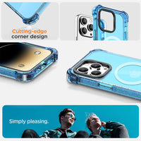 Thumbnail for Bounce Impact Clear Shockproof Magnetic Cover Case for iPhone 15 Pro-Clear - Black