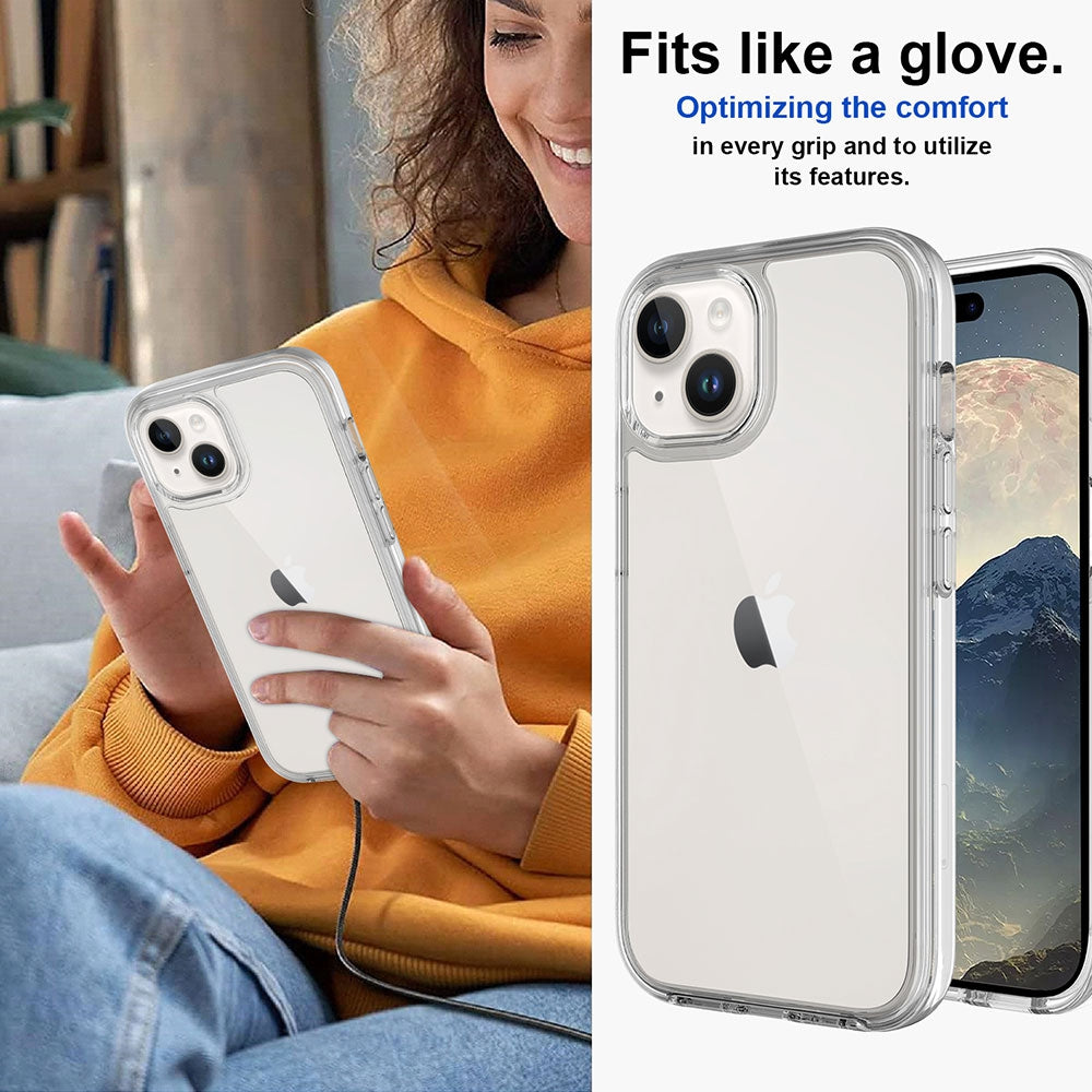 Hybrid Beatles Shockproof Case Cover for iPhone 15 Plus - Black