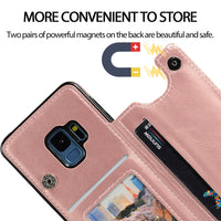 Thumbnail for Samsung Galaxy S9 Leather Wallet Flip Case Cover - Black