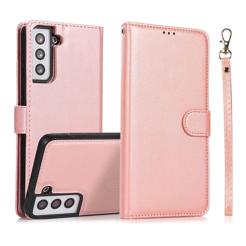 Samsung Galaxy S21 FE Leather Wallet Flip MagSafe Case Cover - Black